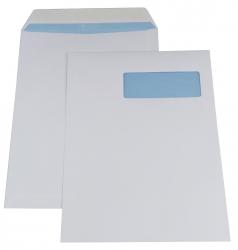 Gallery zak-enveloppen 230x310mm met strip venster Rechts - Pak van 250 stuks