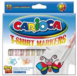 Carioca T-shirt marker Cromatex - 12 stuks in kartonnen etui