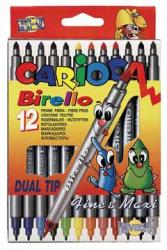 Carioca viltstift Dubbelpunter Birello Superwashable - 12 stiften
