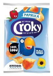 Croky Chips paprika 100g - Doos van 12 stuks
