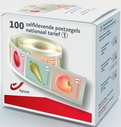 BPost postzegel nationaal zelfklevend - Fruit - Doosje van 100 stuks (op rol)