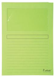 Exacompta L-map met venster Forever - pak van 100 stuks - lichtgroen