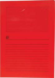 5Star L-map A4 met venster rood - Pak van 100 stuks