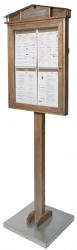 Securit led infodisplay Rustic mahonie + voet 