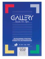 Gallery witte etiketten 52x29mm