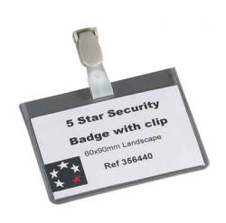 5Star badge met clip 60x90 mm 