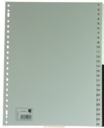 5Star numerieke tabbladen A4 uit grijze PP set 1-52