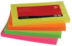 5Star Neon Re-Move Notes 76x127 mm - 4 ass. neonkleuren  