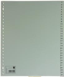 5Star numerieke tabbladen A4 maxi uit grijze PP set 1-31 