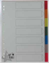 5Star tabbladen karton A4 11-gaats met indexblad - 7 tabs geassorteerde kleuren