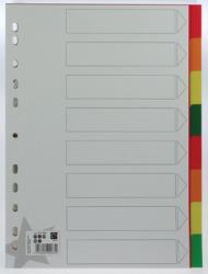 5Star tabbladen karton A4 11-gaats met indexblad - 8 tabs geassorteerde kleuren