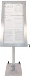 Securit led informatie display Premium formaat 6 x A4 roestvrij staal 