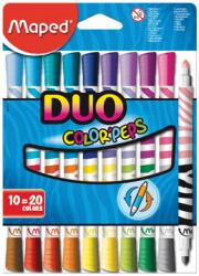 Maped Viltstift Color'Peps Duo - 10 stiften = 20 kleuren - in kartonnen etui
