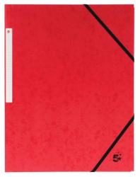 5Star elastomap A4 rood met elastieken zonder kleppen - Pak van 10 stuks 