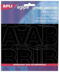 Agipa etiketten letters, letterhoogte 12.5mm