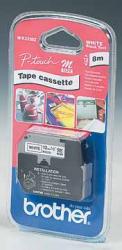 Brother tape voor P-Touch 12mm x 8m zwart/wit - Gelamineerd