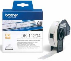Brother multifunctionele etiketten op rol DK-11204 wit voor labelprinters QL