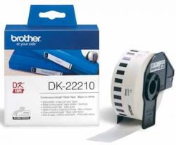 Brother witte tape - labels op rol DK-22210 voor labelprinters QL 