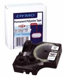 Dymo D1 tape - labeltape 12 mm x 5.5M zwart/wit