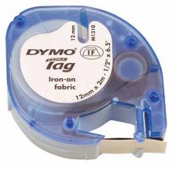 Dymo Letra Tag witte opstrijktape plastic 12mm x 2M