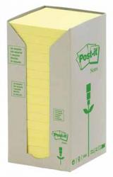 Post-it®  notes gerecycleerd Tower Pack geel 76 x 76 mm 