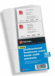 Rexel refill pack of 10 bags for business card book Optima