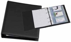 Rillstab classeur carte visite A5 en plastique noir