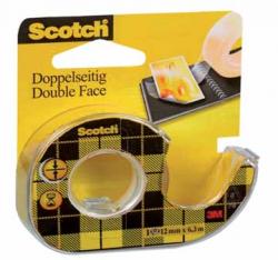Scotch® dubbelzijdige plakband 12mm x 6,3M met afroller