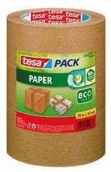 Tesa paper verpakkingstape Eco 50mm x 50M - Pak van 3 rollen