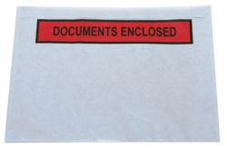 Zelfklevend documentenmapje 'Documents enclosed' 