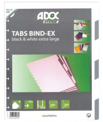 Adoc Toebehoren voor schrift Colorlines: 6 tabbladen (A4) zwart & wit