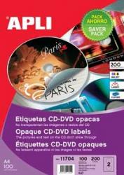 Apli etiketten voor CD/DVD