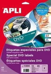 Apli etiketten voor DVD