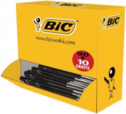 Bic balpen M10 Clic Value Pack zwart 90 + 10 Gratis