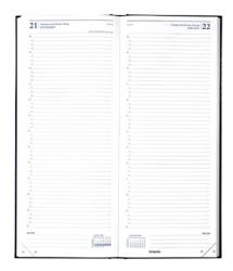 Brepols agenda 2017 Saturnus Lima zwart 13x33 cm - 1 dag per pagina