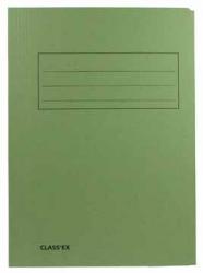 Class'ex dossiermap / farde met 3 kleppen folio groen