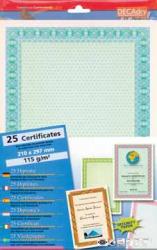 Decadry certificaten A4 spiraal blauw/turkoois  