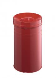 Durable afvalbak Safe+ met vlamdover rond 60 liter rood