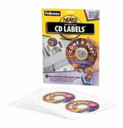 Fellowes etiketten voor CD/DVD glanzend