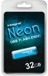 Integral USB Stick Neon 32GB blauw