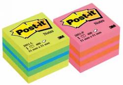 Post-it® Mini kubussen 51 x 51 mm ass. limoen kleuren