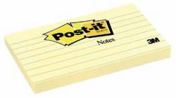 Post-it® gelijnde Notes geel 76x127 mm 