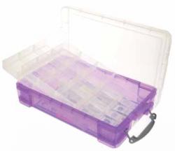 Really Useful boxes gekleurde transparante opbergdozen 4 liter paars  