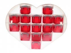 Really Useful hartvormige rode opbergdozen