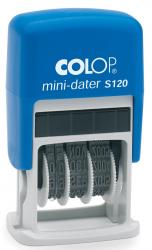 Colop mini-datumstempel 4mm blauw Frans