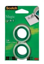 Scotch® plakband Magic Tape 19mm x 7,5M - Blister met 2 rollen