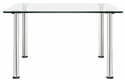 Design tafel Shell met transparant glazen top