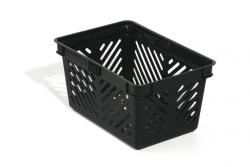 Shopping basket / winkelmand zwart 27 liter - Set van 6 stuks