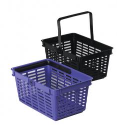 Shopping basket / winkelmand zwart-blauw 19 liter 