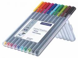 Staedtler fineliner Triplus ass. kleuren - Box met 10 stuks